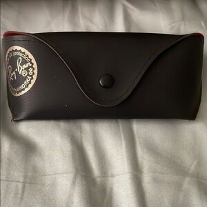 Ray-Ban Black Sunglasses Case with Gold Logo